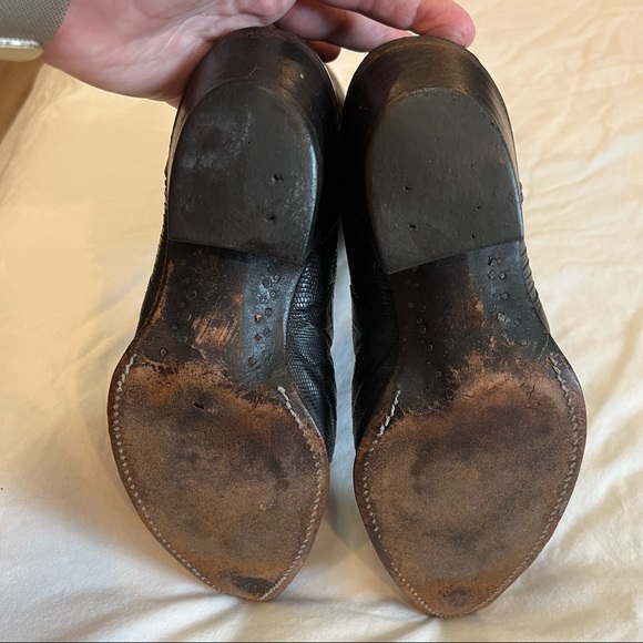 Justin 4705 Vintage Black Lizard and Leather Pull on Boot size 7 - Picture 9 of 16